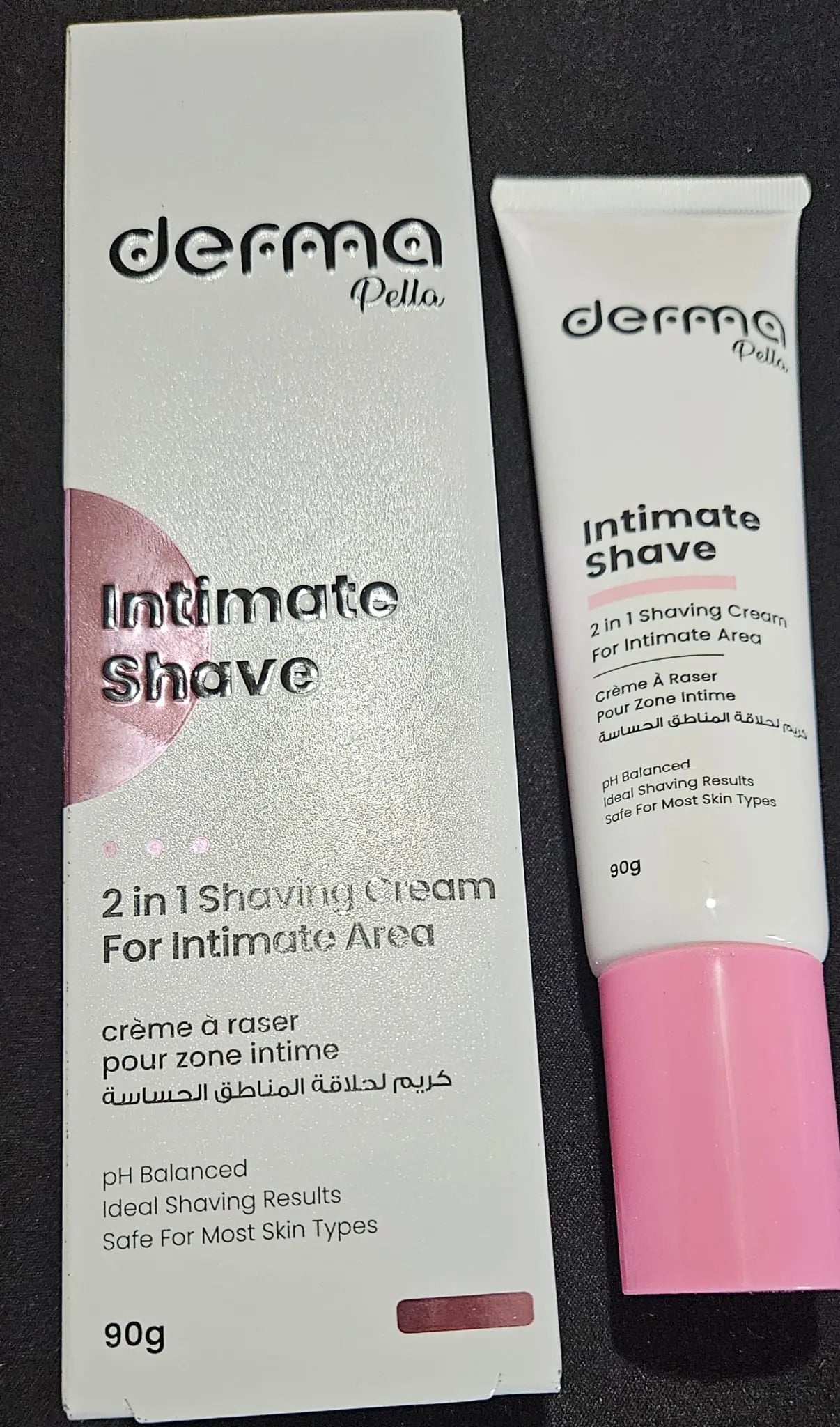 Derma Pella Intimate Shave Cream 90g - Silky, Gentle Formula for Effortless Shaving Experience - Dermatologist Tested & Approved Derma Pella