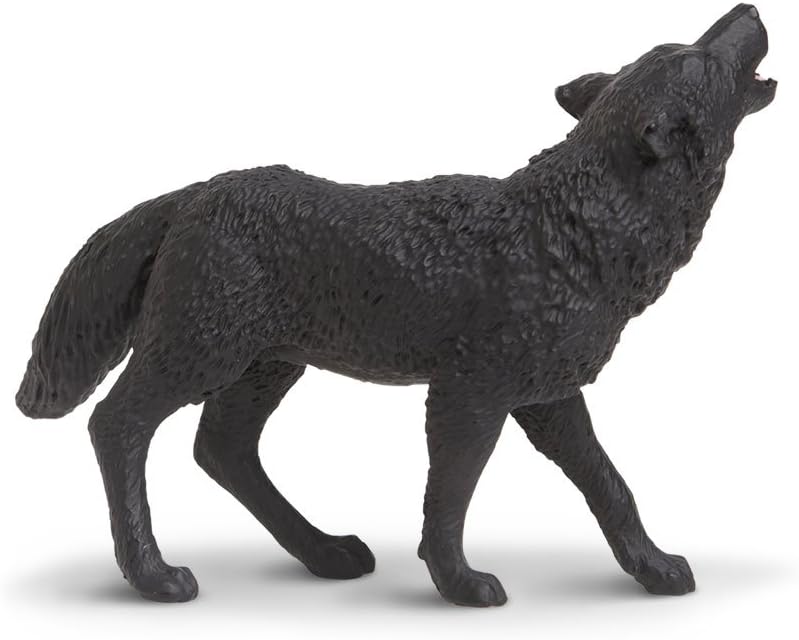 Safari Ltd. Black Wolf Figurine - Detailed 3.7" Plastic Model Figure - Fun Educational Play Toy for Boys, Girls & Kids Ages 3+ Y Pay More