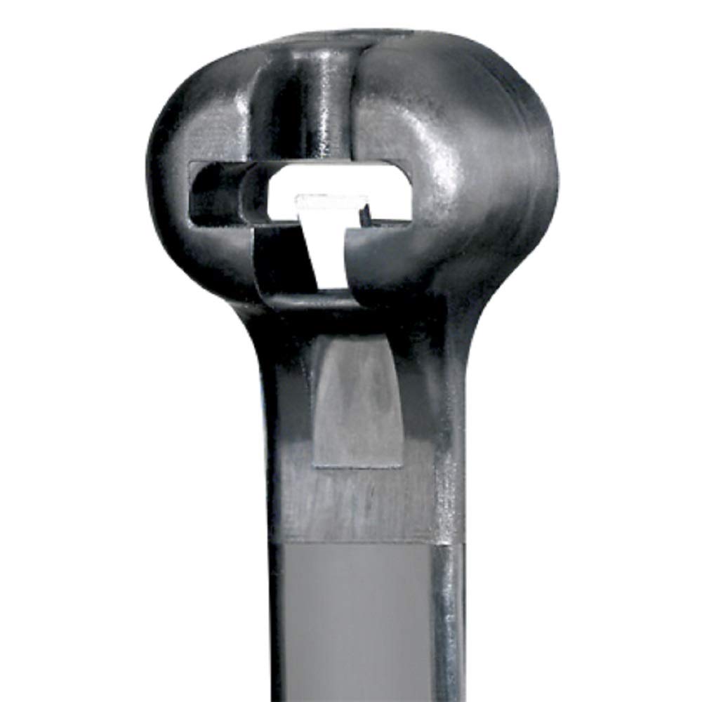 Panduit BT2S-M0 Cable Tie, Metal Barb, Standard, Weather Resistant Nylon 6.6, 8.0-Inch Length, Black (200-Pack) Y Pay More