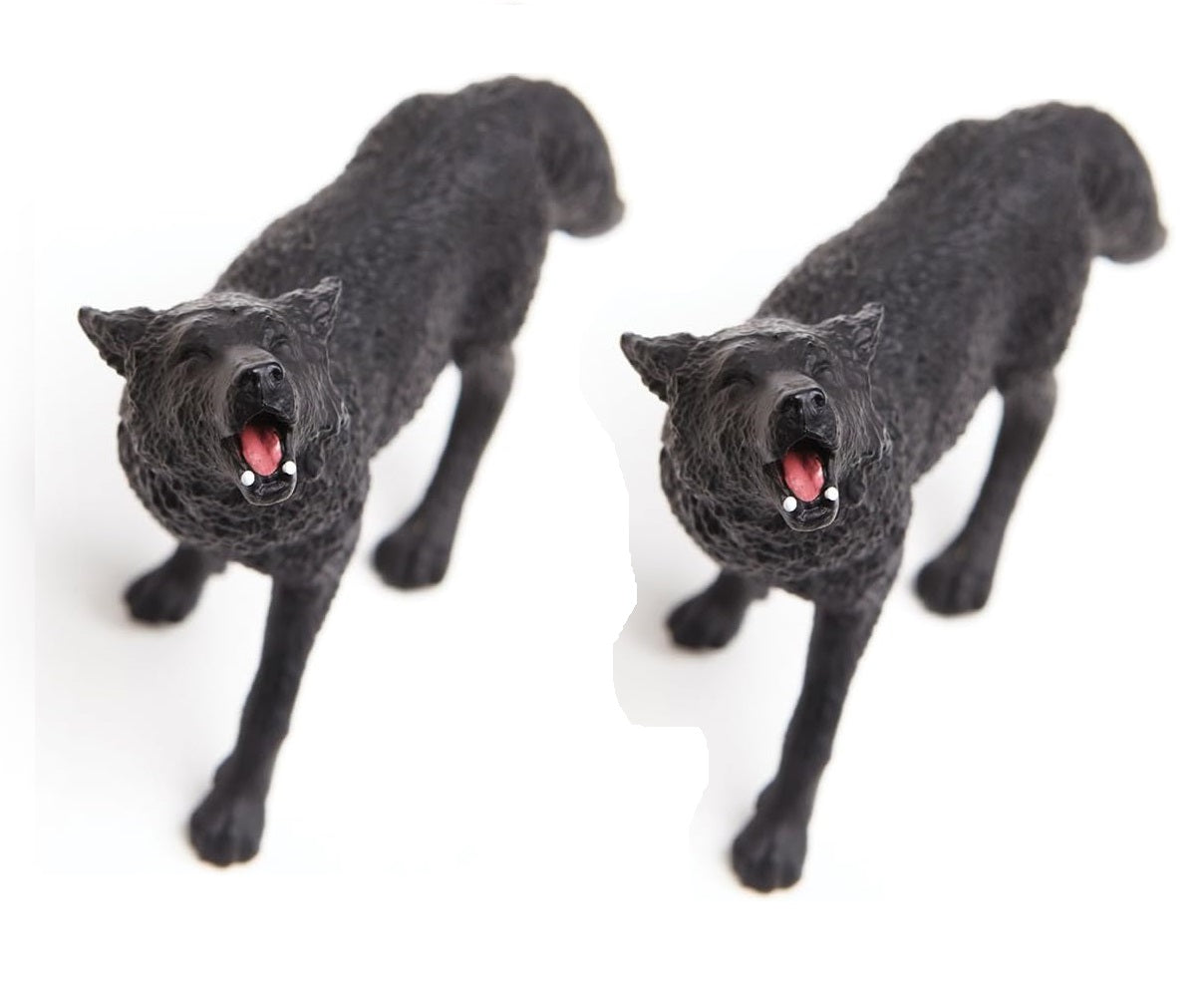 Safari Ltd. Black Wolf Figurine - Detailed 3.7" Plastic Model Figure - Fun Educational Play Toy for Boys, Girls & Kids Ages 3+ Y Pay More