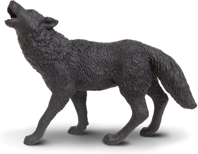 Safari Ltd. Black Wolf Figurine - Detailed 3.7" Plastic Model Figure - Fun Educational Play Toy for Boys, Girls & Kids Ages 3+ Y Pay More