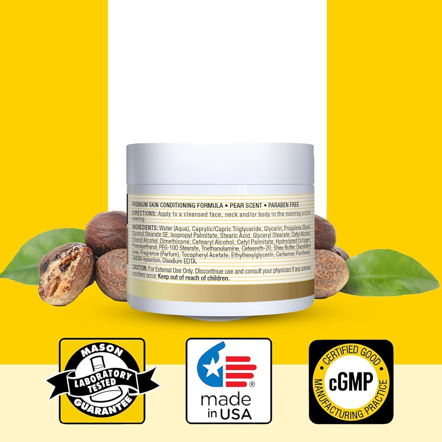 MASON NATURAL Collagen Premium Skin Cream, Women’s Anti-Aging Face & Body Daily Moisturizer for Hydration & Firmness, Pear Scent, 2 oz Y Pay More