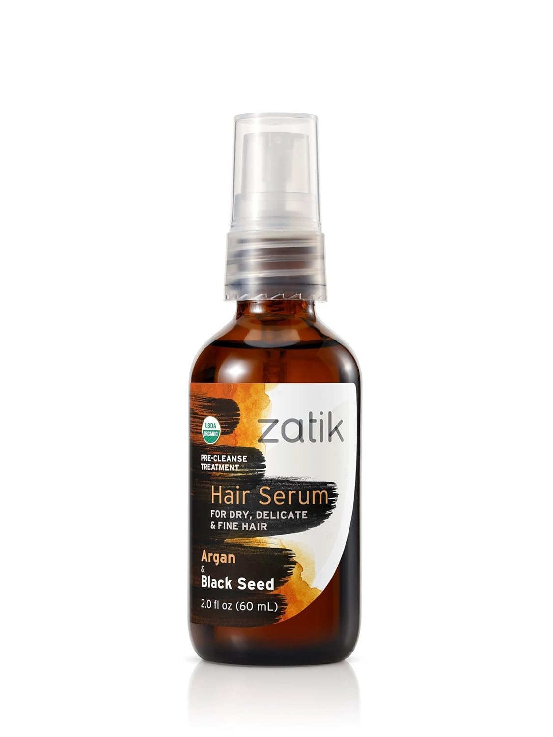 Zatik Naturals - Argan & Black Seed Organic Oil Blend For Curl enhancing, and Fine Hair Vegan Non GMO Gluten(2.0 fl oz, 60ml) Free Soy,Alcohol, pH Balanced Biodegradable Zatik