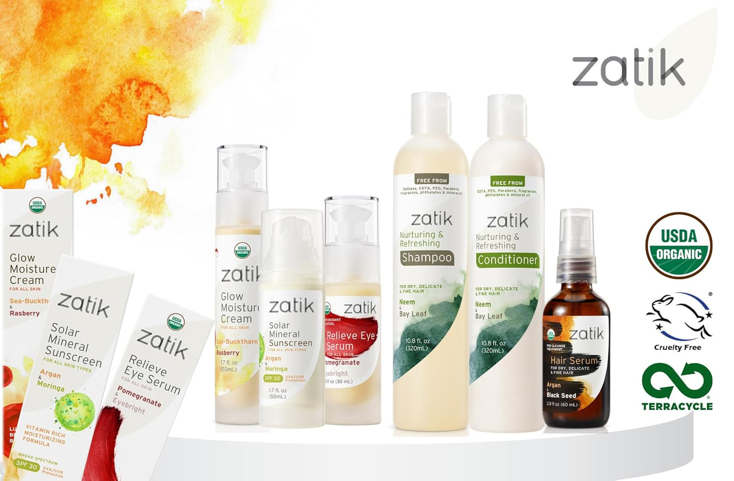 Zatik Naturals - Argan & Black Seed Organic Oil Blend For Curl enhancing, and Fine Hair Vegan Non GMO Gluten(2.0 fl oz, 60ml) Free Soy,Alcohol, pH Balanced Biodegradable Zatik