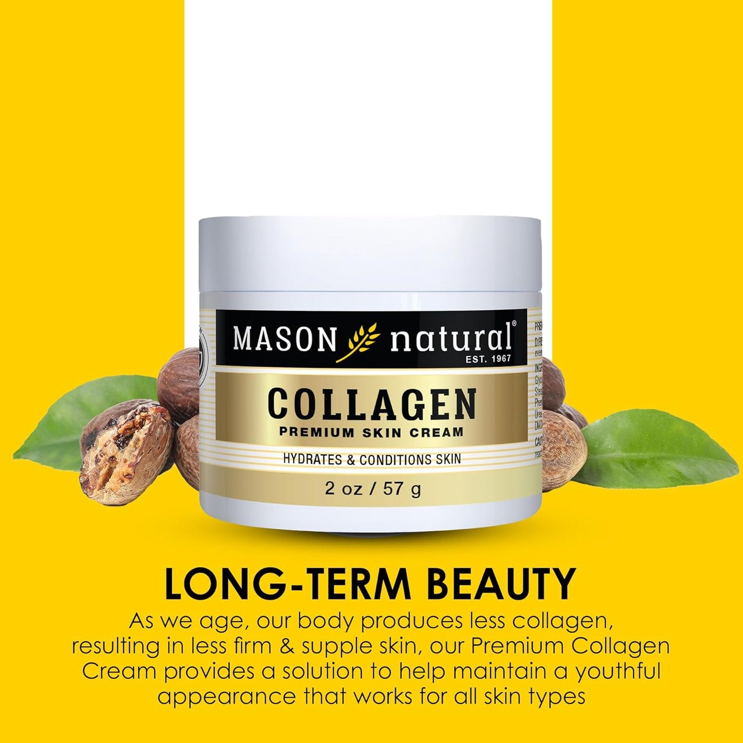 MASON NATURAL Collagen Premium Skin Cream, Women’s Anti-Aging Face & Body Daily Moisturizer for Hydration & Firmness, Pear Scent, 2 oz Y Pay More