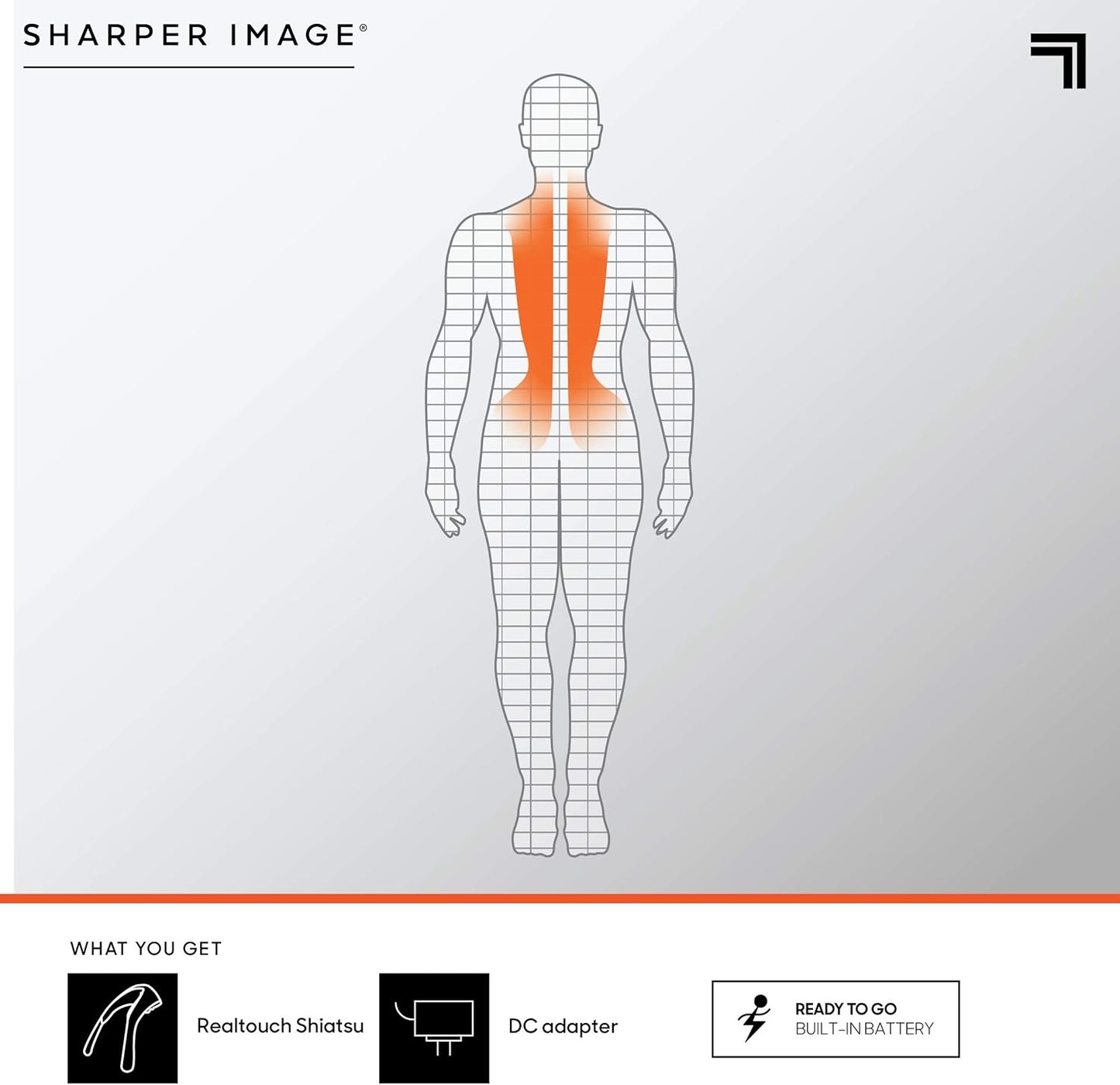 Sharper Image Realtouch Shiatsu Massager, Warming Heat Soothes Sore Muscles, Wireless & Rechargeable - Best Massager for Neck Back Shoulders Feet Legs, Kneading Massage Pillow, Pain Relief Gift Y Pay More