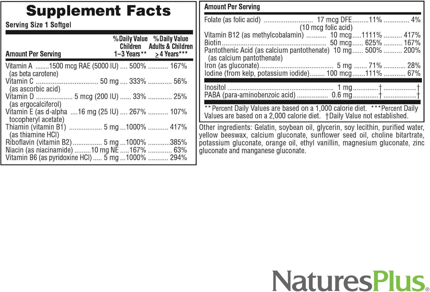 NaturesPlus Children's Vita-Gel 180 Softgel Orange Flavor | Supplement Clearance