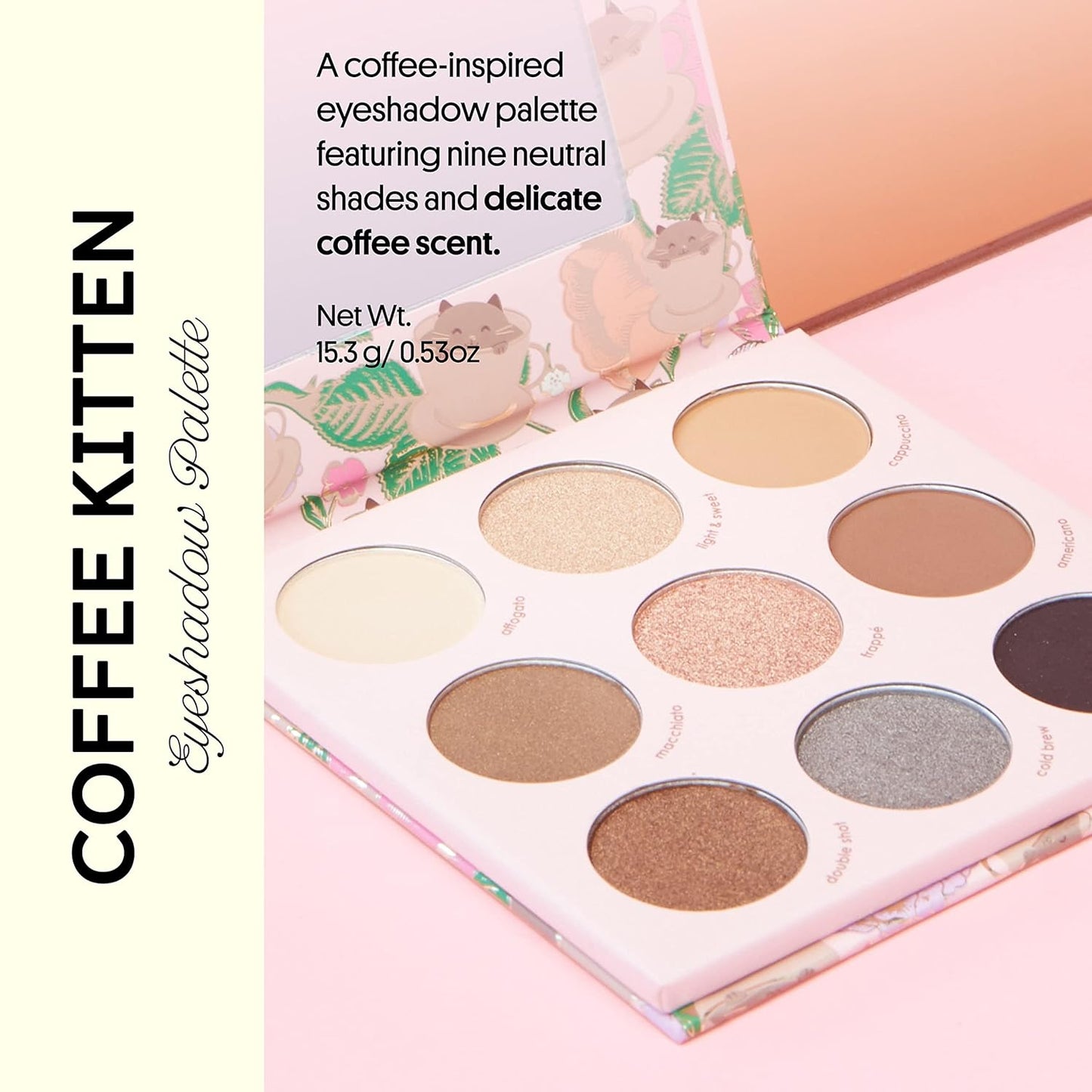 Winky Lux Coffee Kitten Eyeshadow Palette, Neutral Eyeshadow Palette, 9 Shades in Matte, Satin and Shimmer Y Pay More