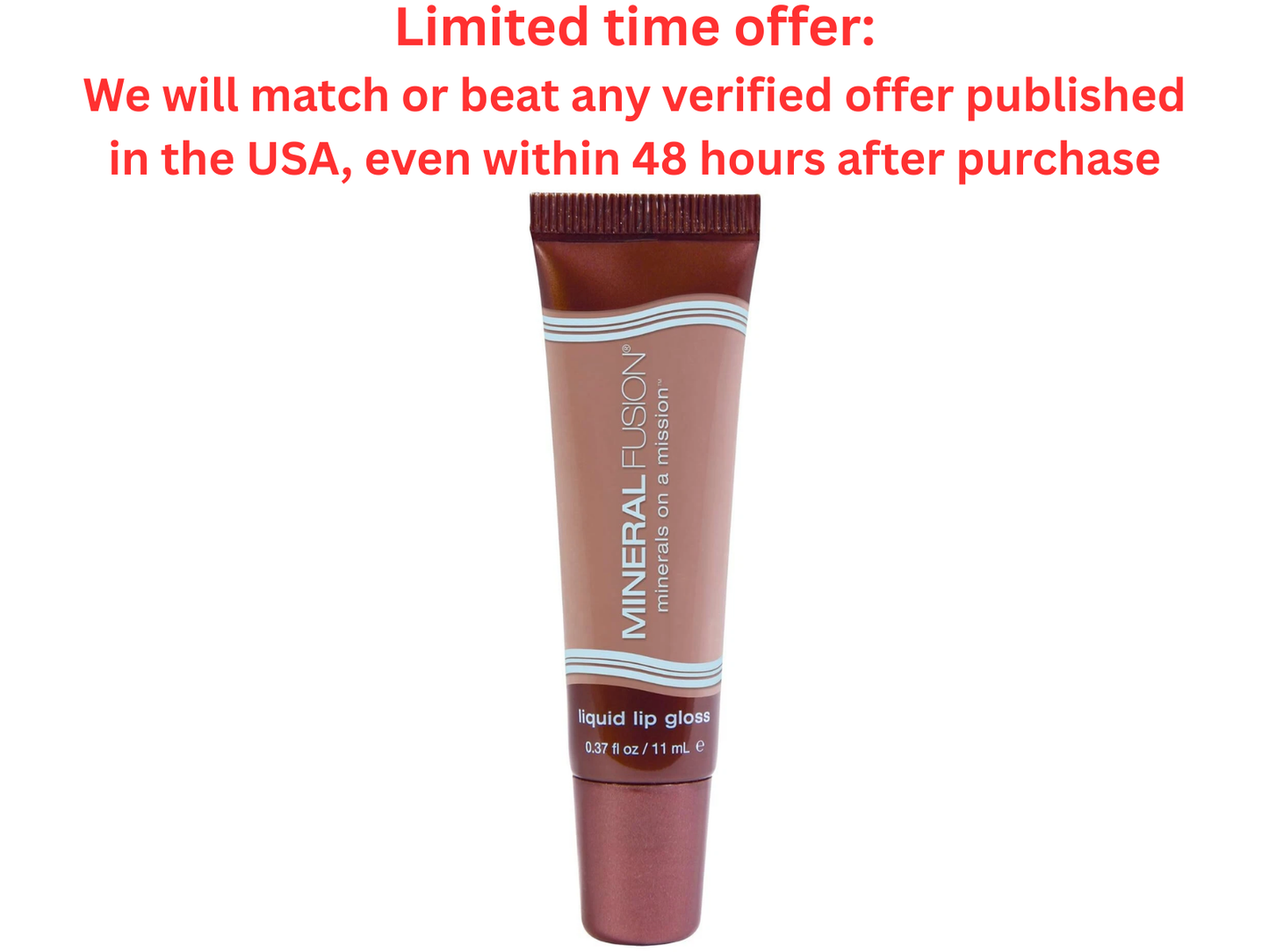 Mineral Fusion Lip Gloss 0.37oz Delicate Moisture Formula Best Clearance Sale Mineral Fusion