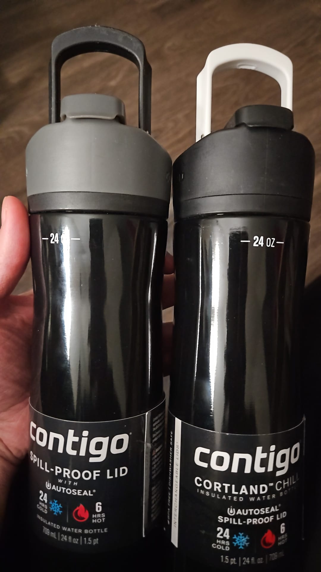 Contigo - Cortland Chill Auto-Seal Water Bottles, 100% - Spill-Proof Lid - 24 oZ Contigo