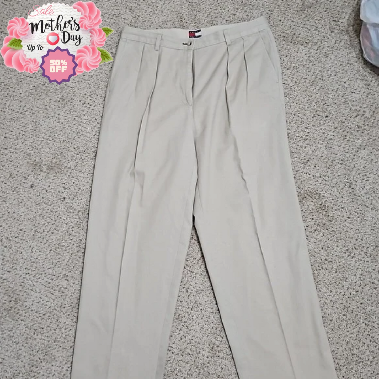Tommy Hilfiger Men's Pant Size 36X34 Black Marking Bottom - Mother's Day Sale Tommy Hilfiger