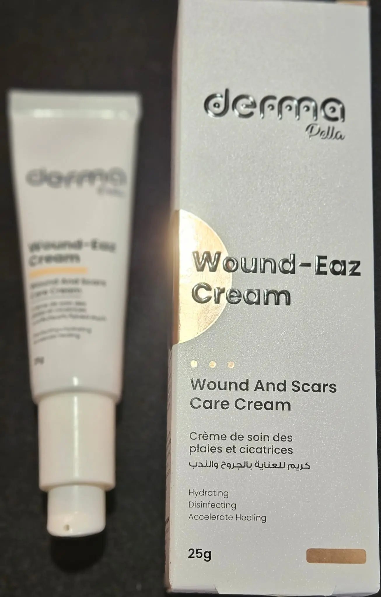 Derma Pella Scar-Fade Cream 25g - Wound-Eaz Formula for Fast Healing & Scar Reduction - Effective New Scar Care for Smooth Skin - Dermatologist-Recommended Derma Pella