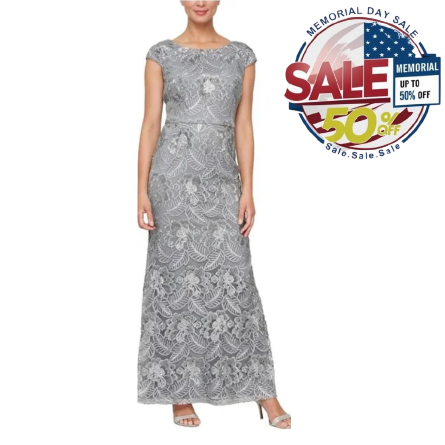 Alex Long Embroidered Evening Dress Size 10 – Elegant | For Memorial Day Sale Y Pay More