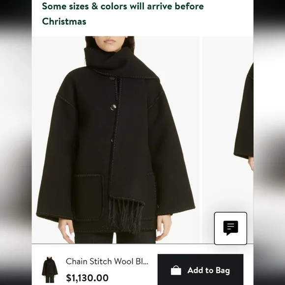 Embroidered Scarf Jacket Black & Beige Size S M L Available in Beige Color (Pre-Owned) Y Pay More