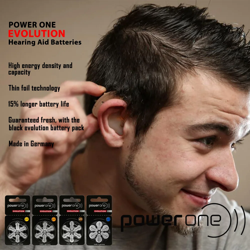 Power One Evolution 675 Hearing Aid Batteries 1.45V (6-Pack) Battery | Clearance