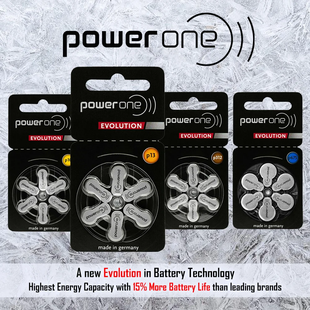 Power One Evolution 675 Hearing Aid Batteries 1.45V (6-Pack) Battery | Clearance