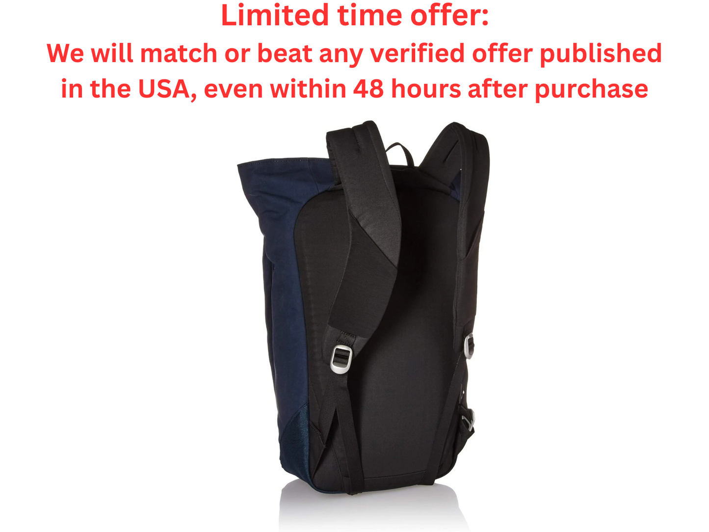 Large Dark Blue Daypack with Laptop Sleeve & Anti-Theft - Best Clearance Sale Y Pay More