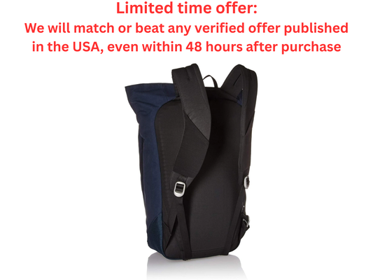 Large Dark Blue Daypack with Laptop Sleeve & Anti-Theft - Best Clearance Sale Y Pay More