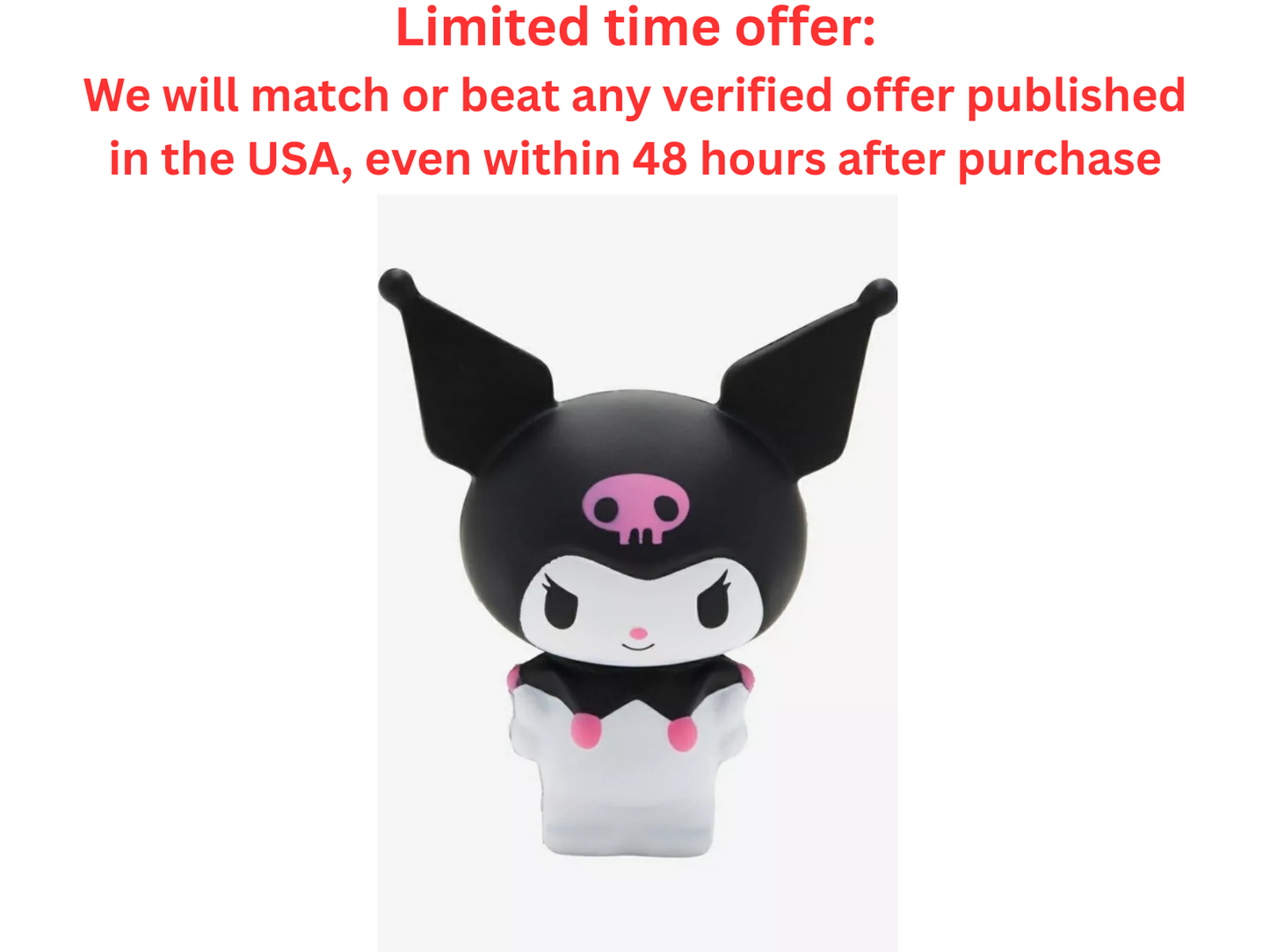 Kuromi Sanrio Standing Squishy Doll 5” Hot Topic Toy | Best Clearance Sale Sanrio  
