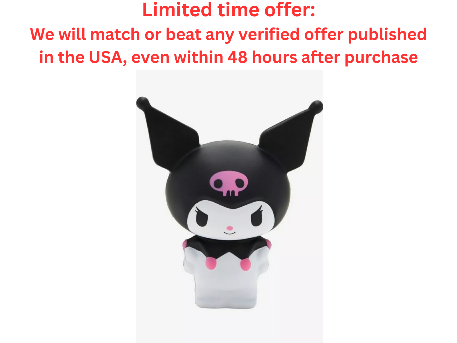 Kuromi Sanrio Standing Squishy Doll 5” Hot Topic Toy | Best Clearance Sale Sanrio  