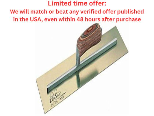 Kraft Tool Elite CFE545 Stainless Steel Cement Trowel - Best Clearance Sale Y Pay More