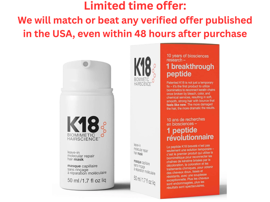 K18 Leave-In Hair Mask Repairs Dry & Bleached Hair | Best Clearance Sale K18 Hair