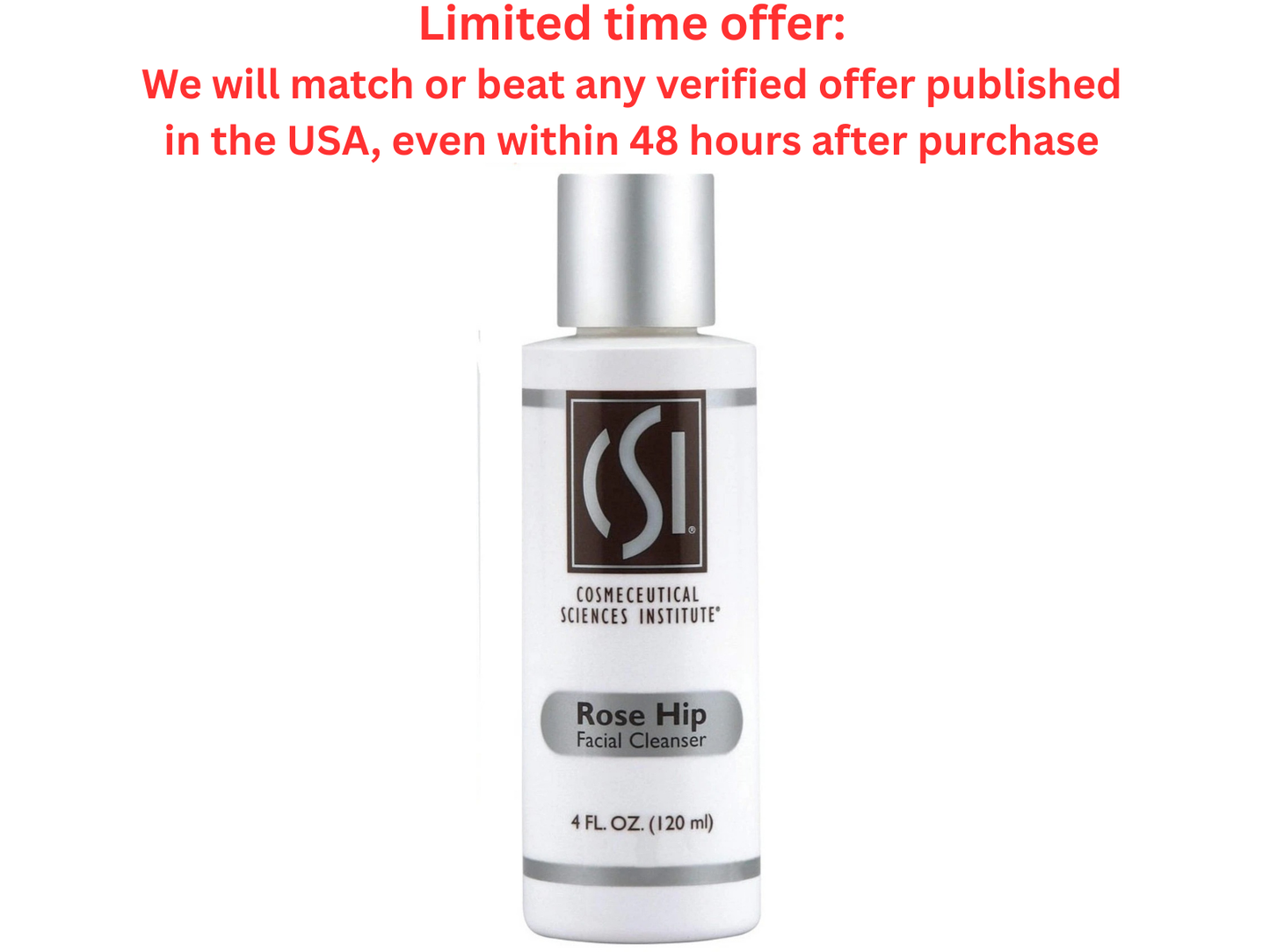 CSI Rose Hip Facial Cleanser – All Skin Types size 4 fl.oz | Best Clearance Sale CSI
