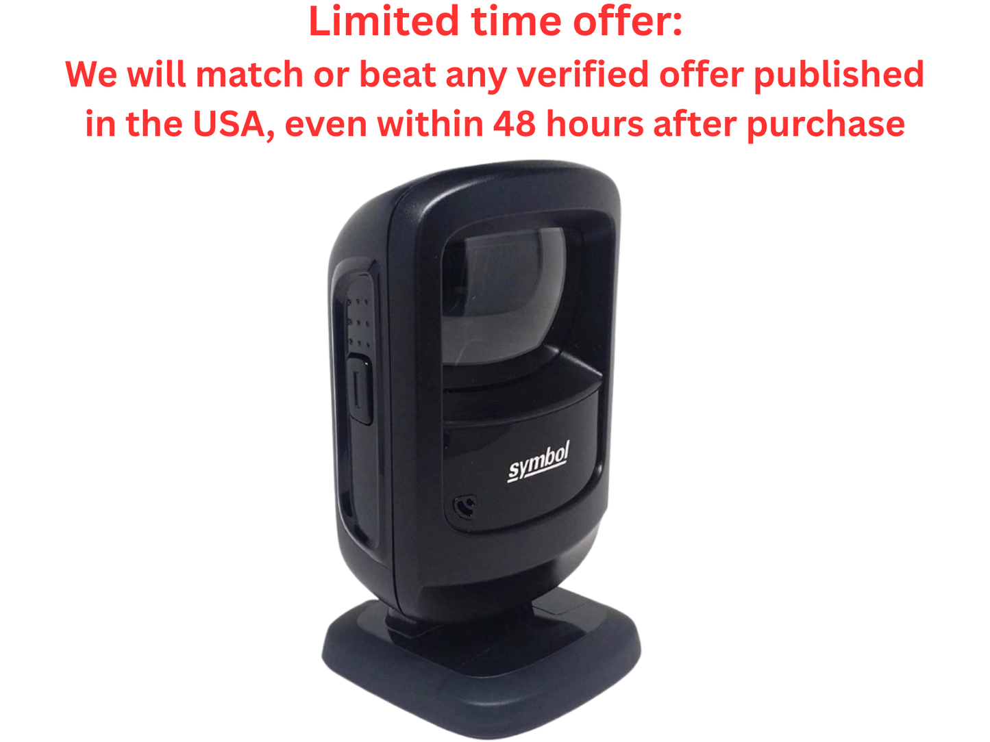 Zebra DS9208 Handsfree 1D/2D Barcode Scanner, Cable Not Included, Clearance Sale Symbol