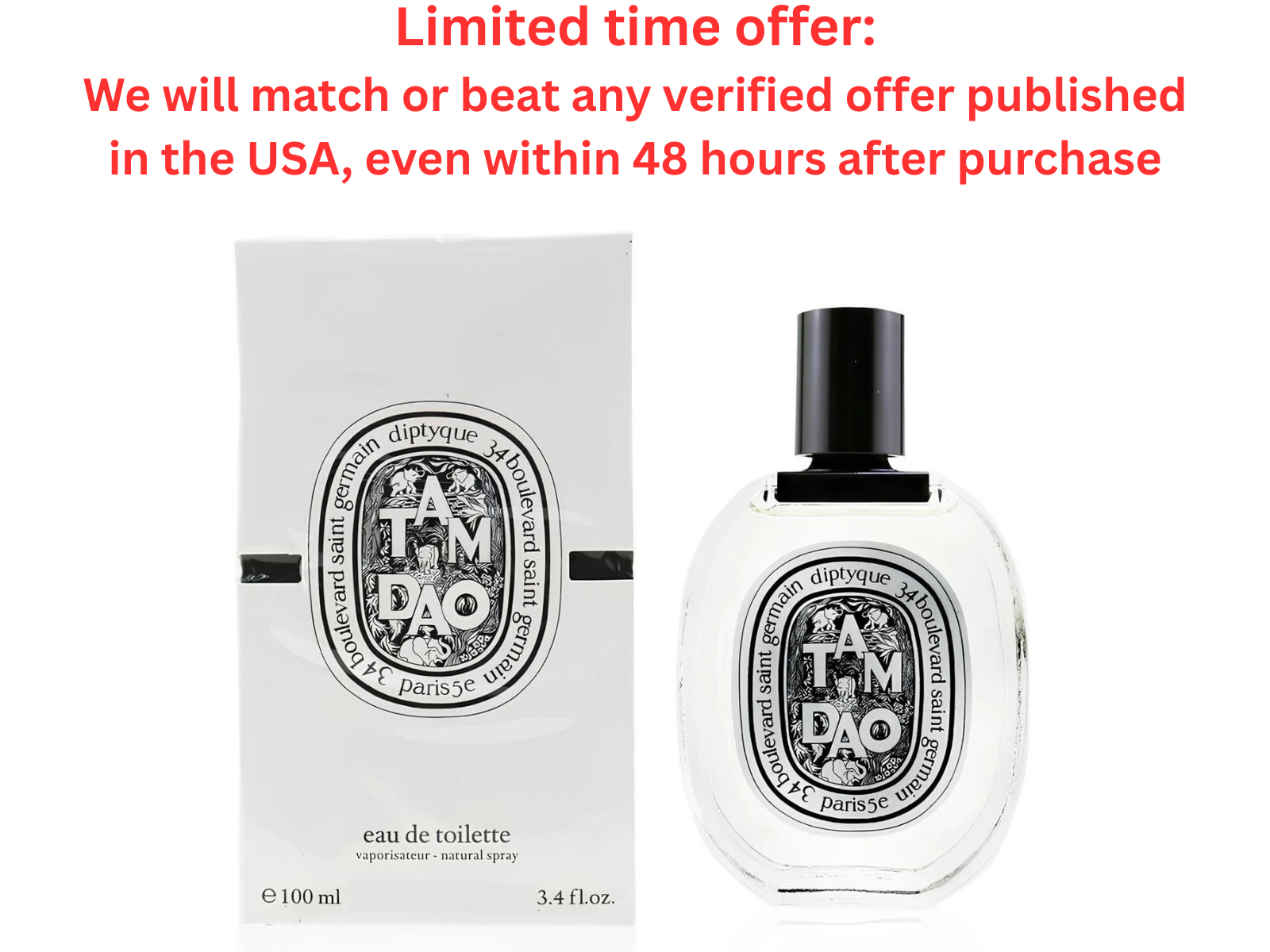 Diptyque Tam Dao Eau De Toilette Spray 3.4oz Floral Musk Clearance Y Pay More