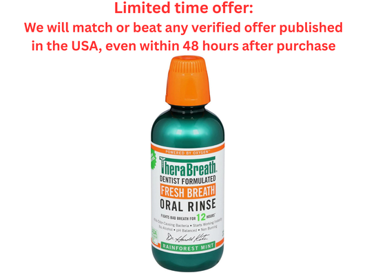 TheraBreath Fresh Breath Rinse Mint No Burn Dry Mouth 16Oz | Best Clearance Sale TheraBreath