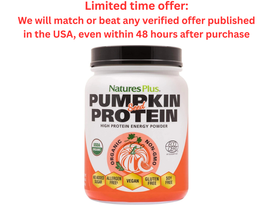 NaturesPlus Pumpkin Seed Protein Powder 0.95lb High Energy | Clearance Sale Natures Plus