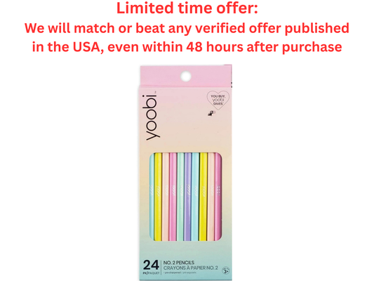 Yoobi #2 Pre-Sharpened Pencils, Pastel Colors, 24 Count - Best Clearance Sale Yoobi