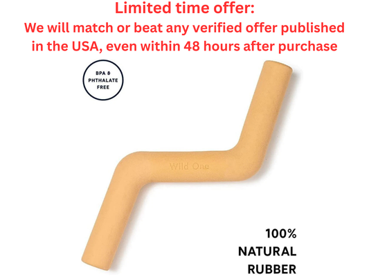Wild One Bolt Bite Dog Toy Natural Rubber Chew Treat | Best Clearance Sale Wild One