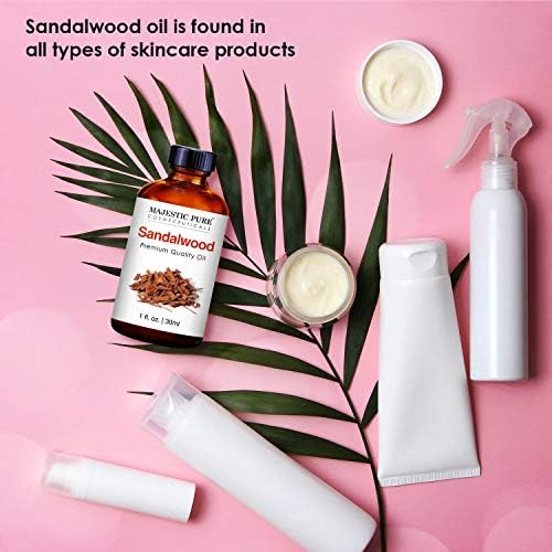 MAJESTIC PURE Sandalwood Essential Oil | 100% Pure and Natural Sandalwood Oil | Premium Grade Essential Oils for Hair Care, Home Diffusers, Skin, Aromatherapy, Massage and Humidifiers | 1 Fl Oz Y Pay More