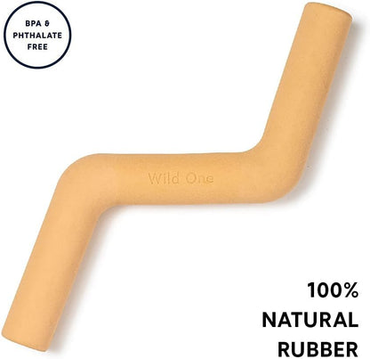 Wild One Bolt Bite Dog Toy 100% Natural Rubber, Fun to Chew, Chew Toy, Treat Dispensing, Durable for All Breeds and Average Chewers, Tan Y Pay More