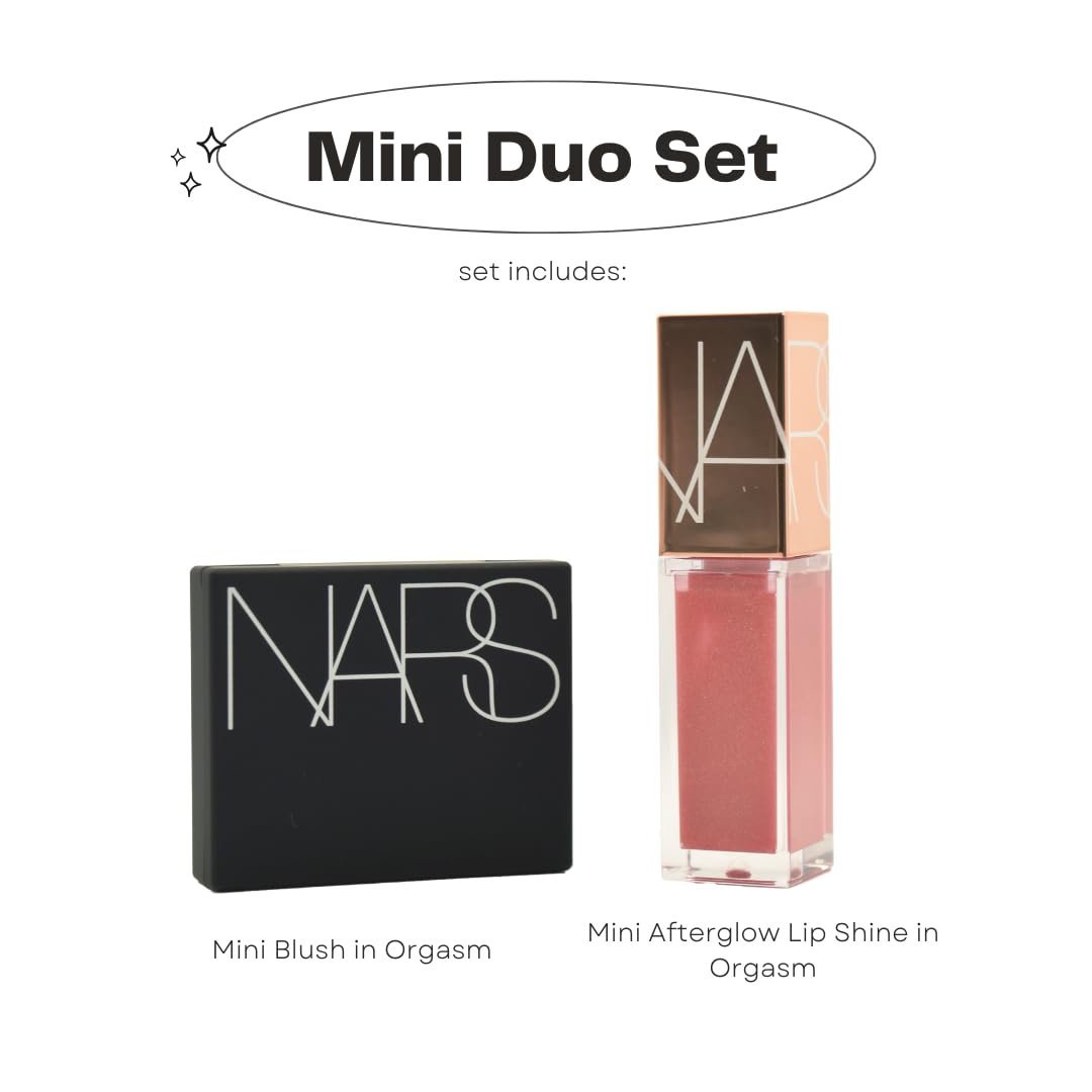 NARS Mini Orgasm Blush and Lip Gloss Duo Set:: Mini Blush in Orgasm and Mini Afterglow Lip Shine in Orgasm Y Pay More