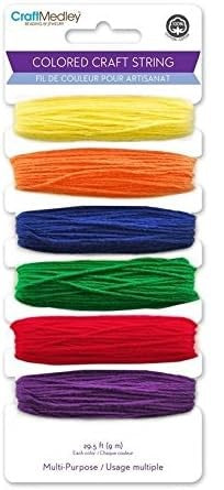 Craft Medley Multi-Purpose Colored Craft String, 29.5-Feet, Bright's Y Pay More