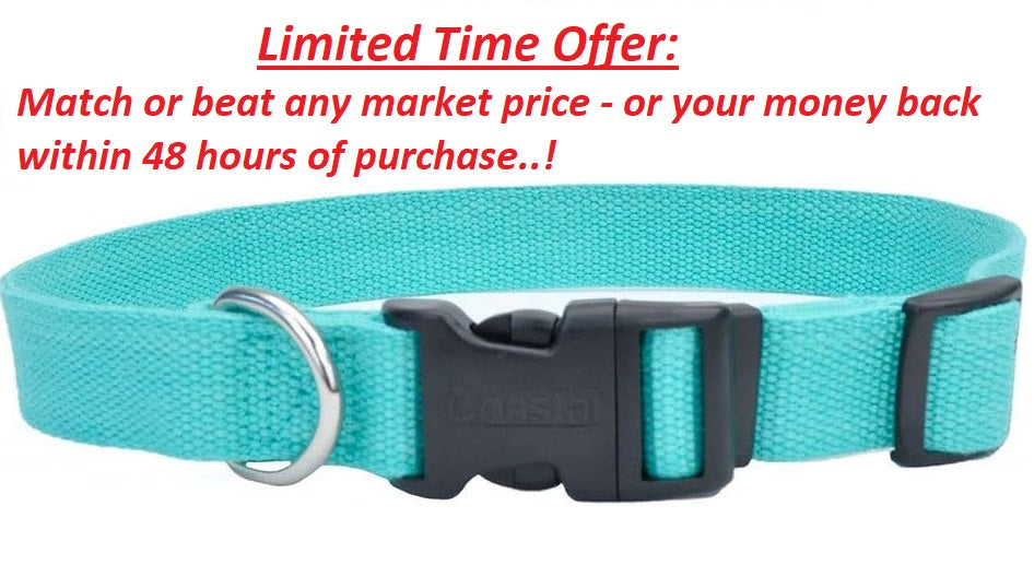 Coastal Adjustable Dog Collar, Soy Fiber 3/4" x 12-18" | Best Clearance Sale Coastal