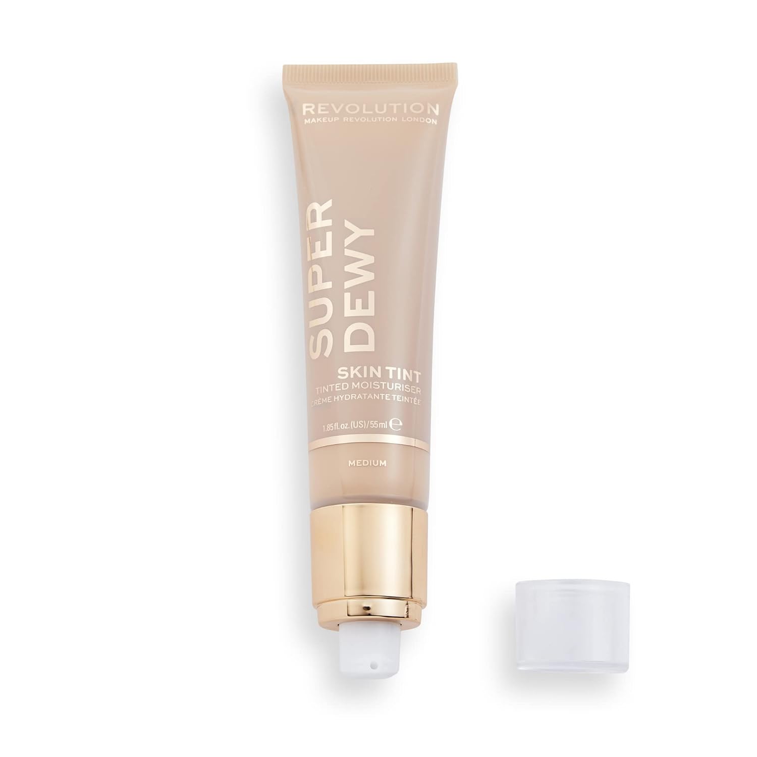 Makeup Revolution, Superdewy Tinted Moisturiser, Light Coverage, Dewy Finish, Medium, 1.85 fl. Oz. Y Pay More