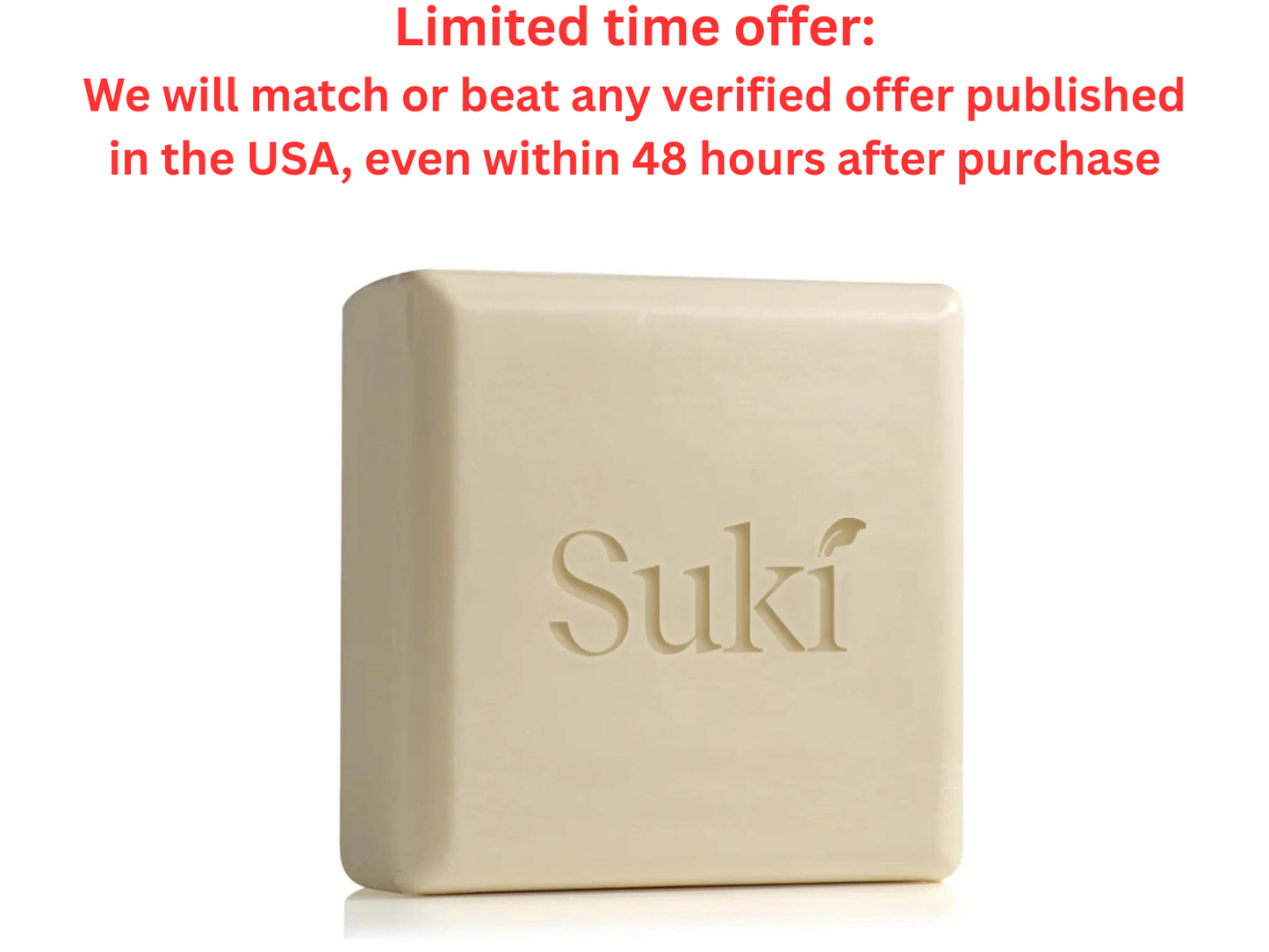 Suki Sensitive Skin Cleansing Bar - Face & Body Gentle Soap - 4 Oz Suki