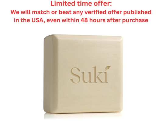 Suki Sensitive Skin Cleansing Bar - Face & Body Gentle Soap - 4 Oz Suki