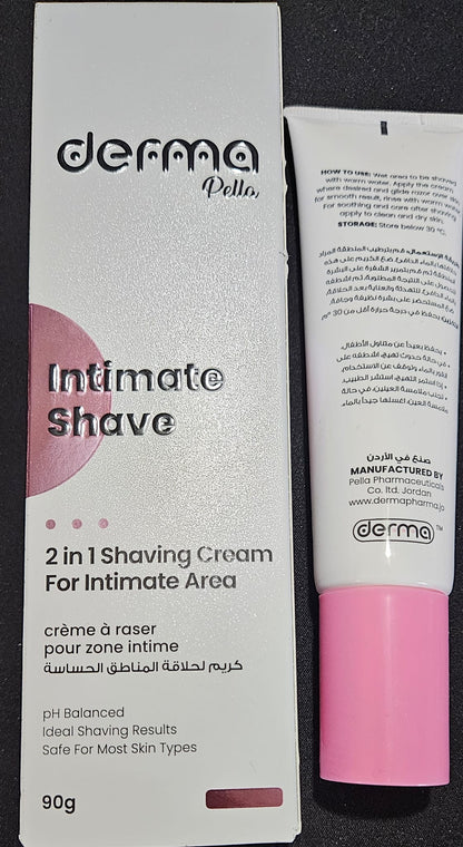 Derma Pella Intimate Shave Cream 90g - Silky, Gentle Formula