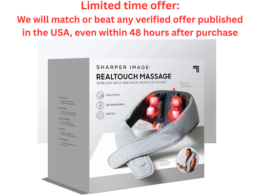 Sharper Image Shiatsu Massager with Heat – Sore Muscles | Best Clearance Sale Sharper Image