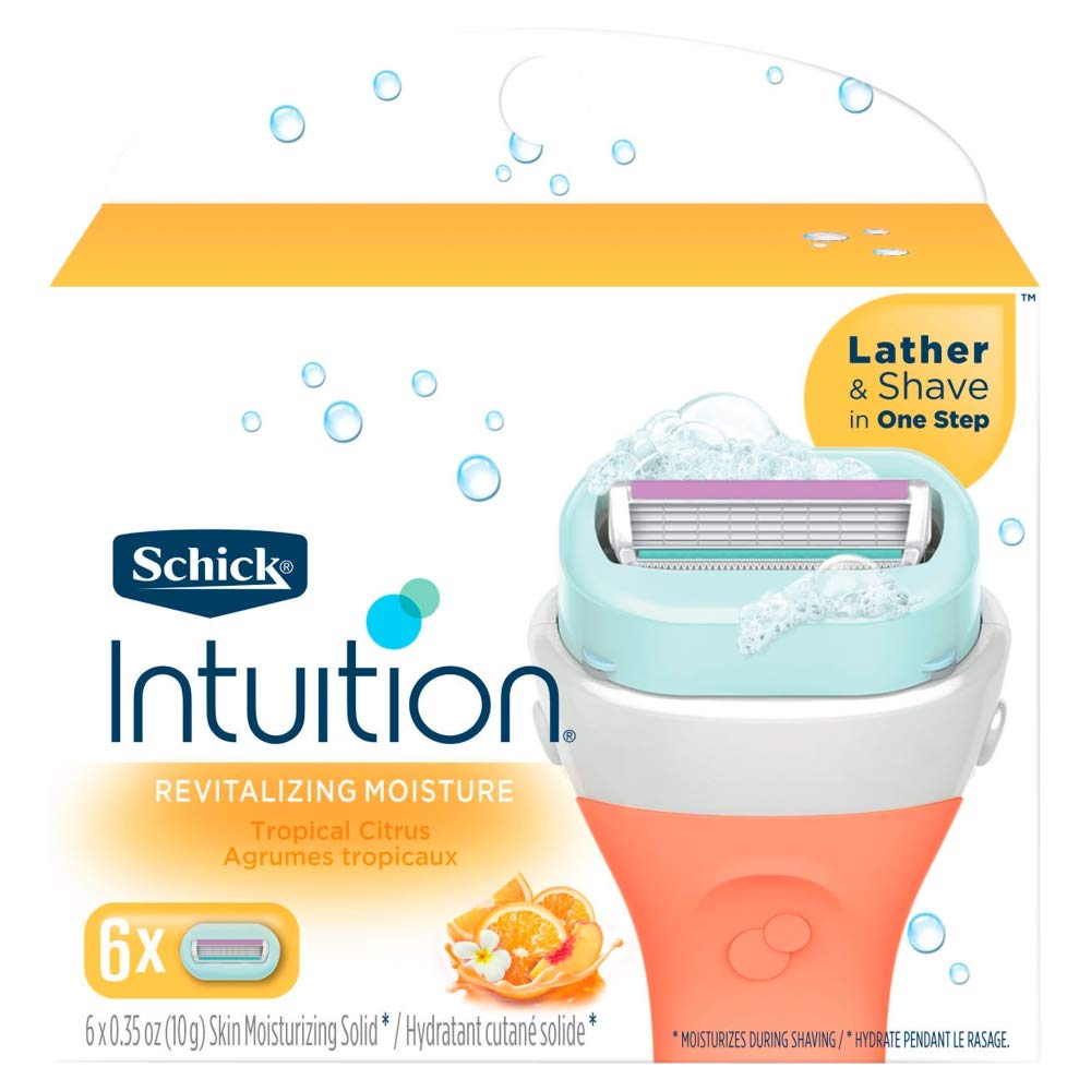 Schick Intuition Revitalizing Moisture Razor Blade Refills for Women, , 0.35 Ounce , 6 Count (Pack of 1) Y Pay More