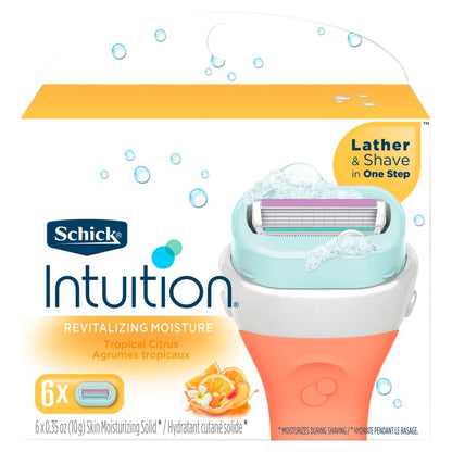 Schick Intuition Revitalizing Moisture Razor Blade Refills for Women, , 0.35 Ounce , 6 Count (Pack of 1) Y Pay More