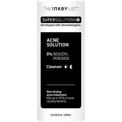 The INKEY List SuperSolutions Benzoyl Peroxide 5% Face Wash, Non-Drying Cleanser with Glycerin & Hyaluronic Acid, Helps with Blemishes and Moisture, 5.07 fl oz Y Pay More