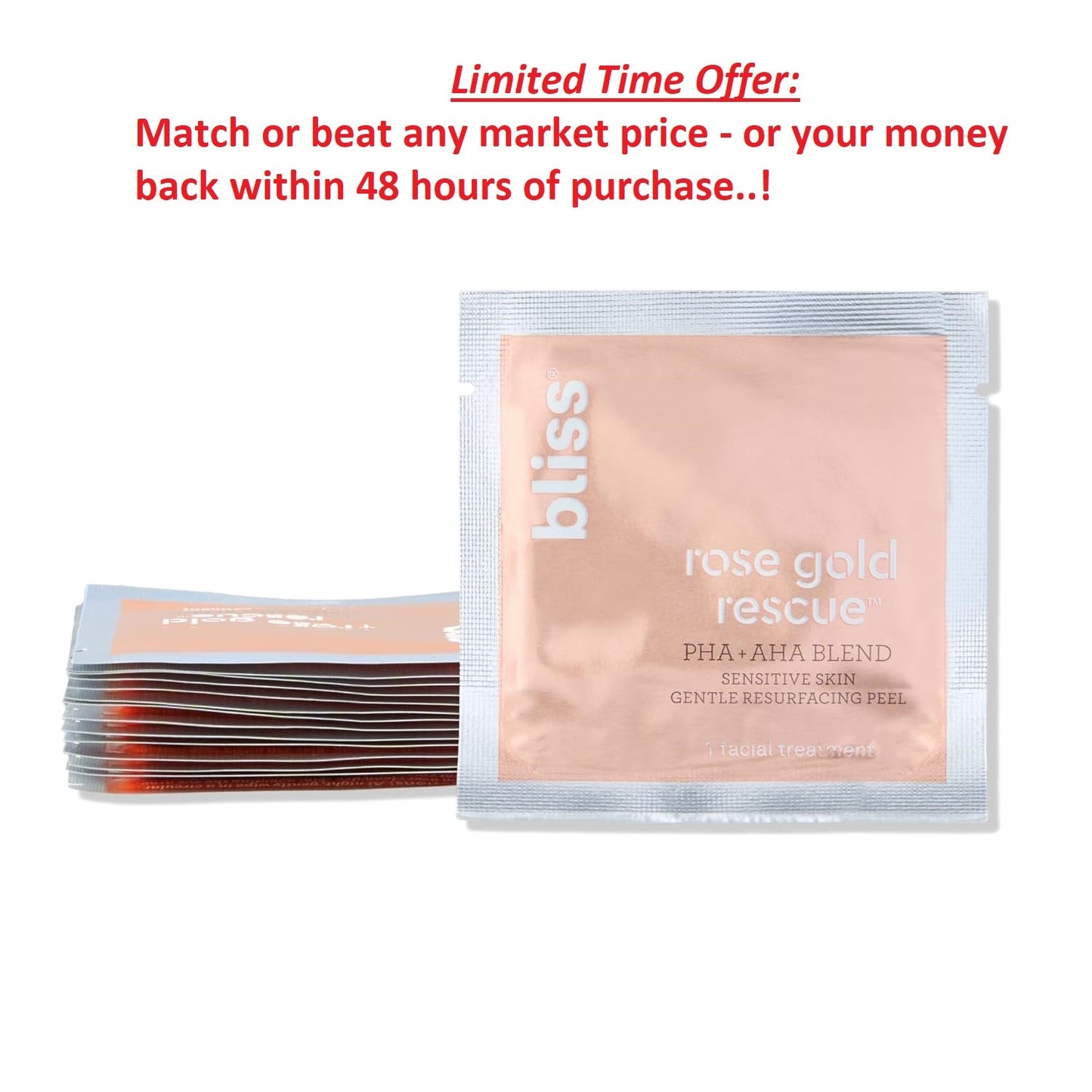 Bliss Rose Gold Rescue Daily Peel – Smooth Skin, Wrinkles,  Best Clearance Sale Bliss