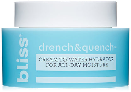 bliss Drench and Quench Cream-To-Water Daily Moisturizer and Hydrating Skin Cream for Balancing and Brightening, Vegan Formula, 1.7 Ounce Y Pay More