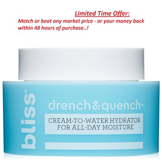 Bliss Drench & Quench Moisturizer 1.7oz Vegan | Best Clearance Sale Y Pay More