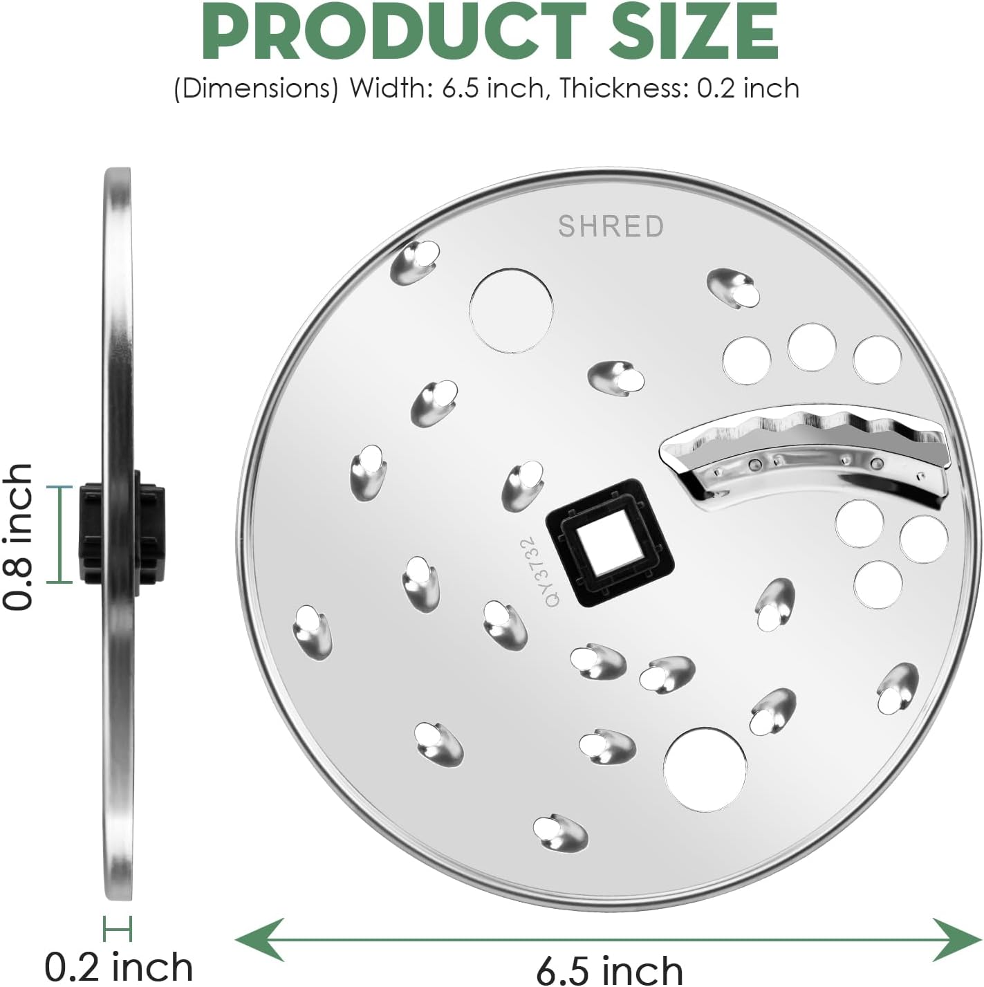 Food Processor Slice Shred Disc Blade Replacement for Hamilton Beach 70730, 70740, 70670, 70760 - Stainless Steel Disc for Slicing and Shredding Y Pay More